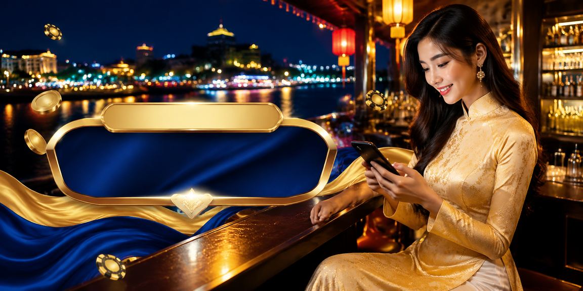 Người chơi tại Đồng bằng sông Cửu Long tham gia jackpot mobile casino trong trang phục áo dài